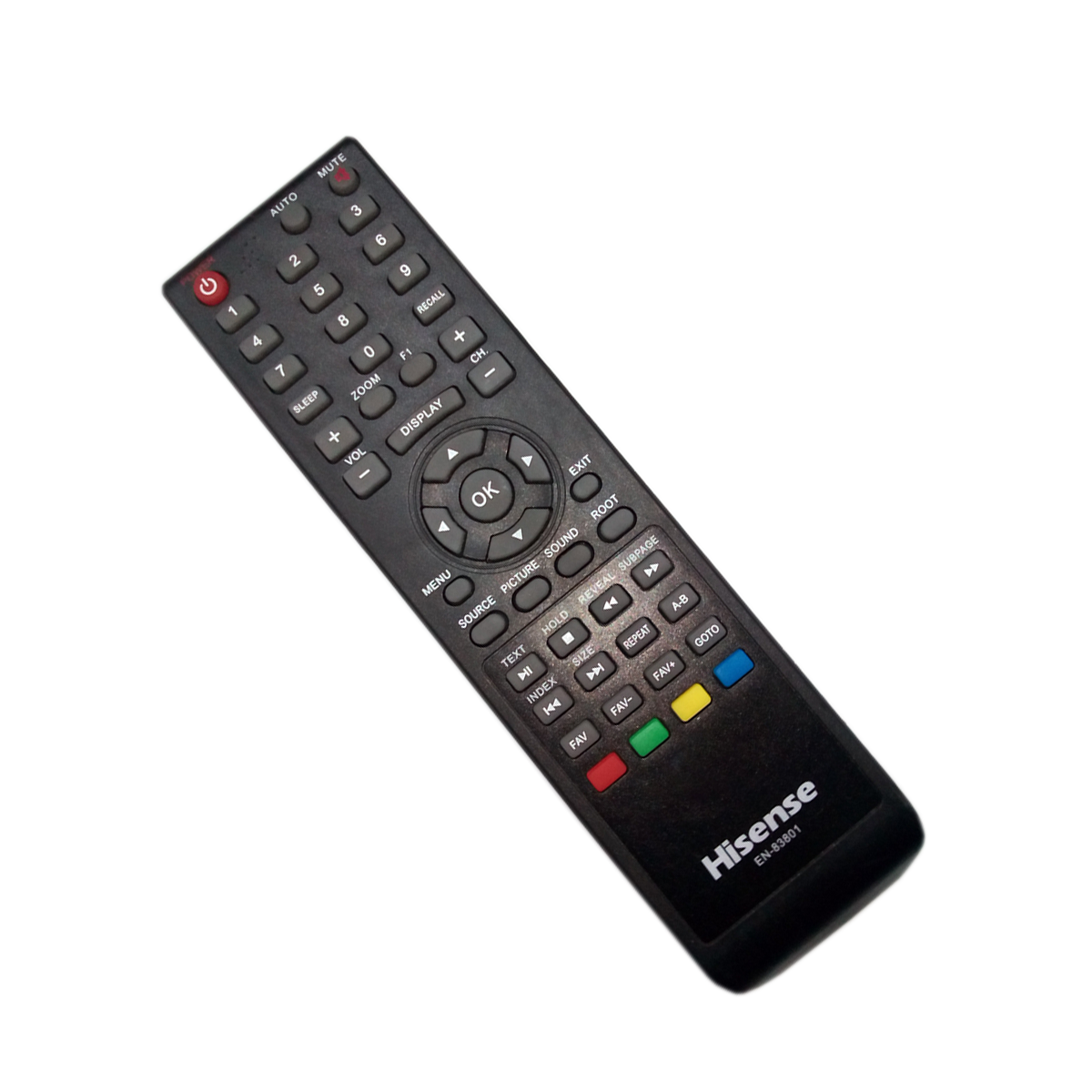 (No Cover) Original Hisense EN-83801 TV Remote Control Television (USED