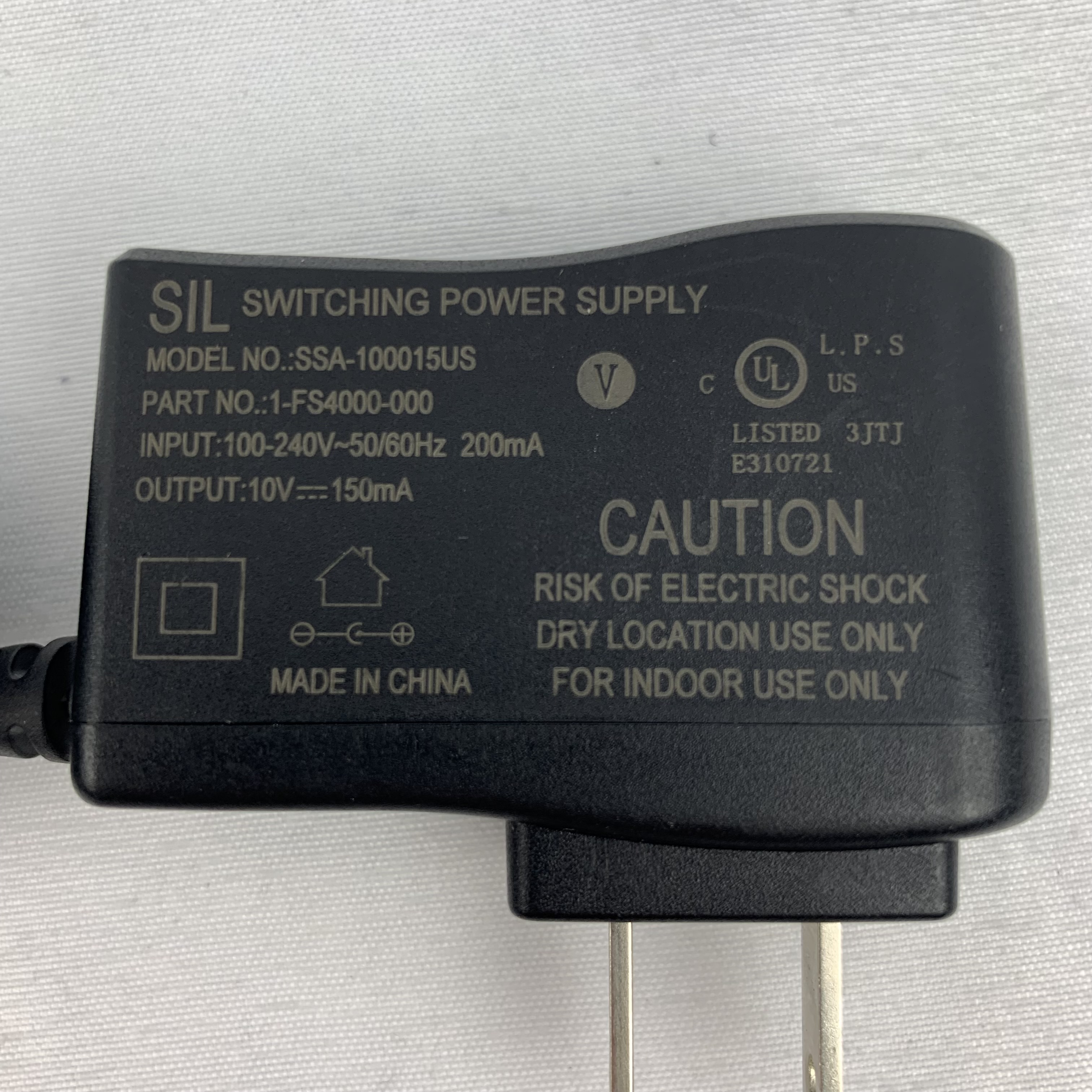 (hr) OEM Sil Switching Power Supply Adaptor Ssa100015us 10v 150ma for sale online eBay